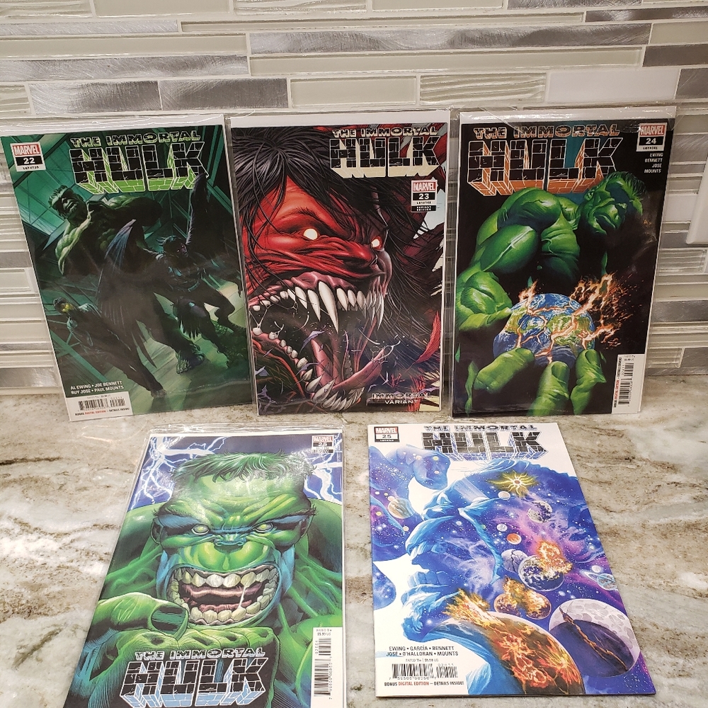 The Immortal Hulk Comic Books #22,23,24,25,25 Marvel